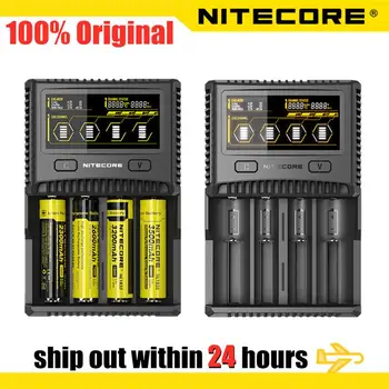 Зарядное устройство NITECORE SC4 Превосходное зарядное устройство с 4 слотами общей мощностью 6 А, Совместимый аккумулятор IMR 18650 14450 16340 АА