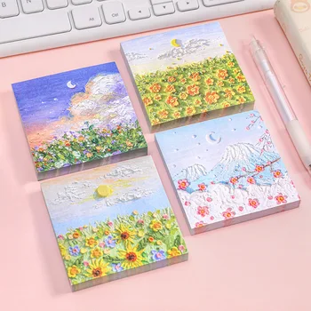 50Sheet Cтикеры для заметок Flower Sea Cute Stationery Papelería Japonesa Mini Tетради Librería y Papelería Memo Pad Cute School