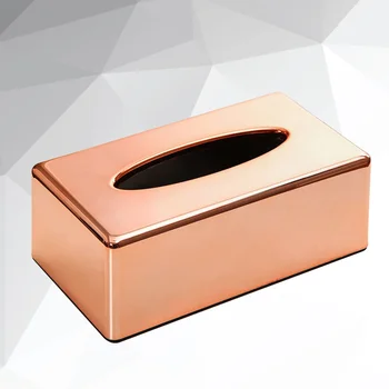 Простая коробка для салфеток из розового золота с АБС-покрытием, гостиная, Бытовая коробка для салфеток, Офис, креативный лоток, коробка для хранения для уборки дома