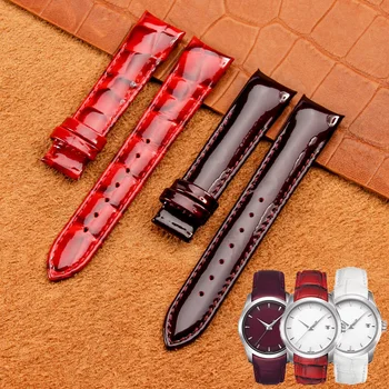 Ремешок из натуральной кожи для часов Tissot 1853 Kutu Series T035210a Женский ремешок для часов с ремешком для рта T035207a красный 18 мм