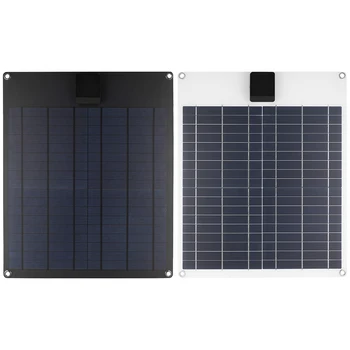 Гибкая Солнечная Зарядная Панель 20 Вт Солнечное Автомобильное Зарядное Устройство 5 В USB + Тип C + 18 В DC5521 Водонепроницаемый для Автомобиля RV Аккумулятор