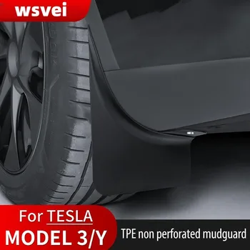 Для Tesla Модель 3, модель Y 2022 2023, Передние и задние специальные автомобильные Аксессуары для брызговиков из TPE
