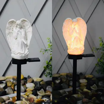 Солнечный светильник Angel Stake Light, красиво выполненный садовый декор на открытом воздухе, водонепроницаемый, устойчивый к выцветанию садовый светильник