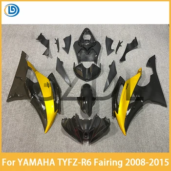 Комплект обтекателей Подходит Для Yamaha Yzf R6 2008 2009 2010 2011 2012 2013 2014 2008-2015 Комплект кузовных работ Впрыска Яркий черный желтый