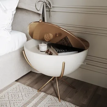 Европейские дизайнерские тумбочки из массива дерева для спальни, Роскошный Круглый шкаф для хранения, Прикроватная тумбочка для отдыха в скандинавском стиле, мебель для спальни