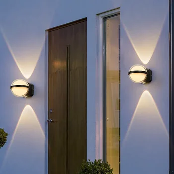 Светодиодный уличный настенный светильник Ip65 Водонепроницаемый Круглый Внутренний и наружный коридор, проход, Внутренний двор, Гостиная, спальня, настенный светильник