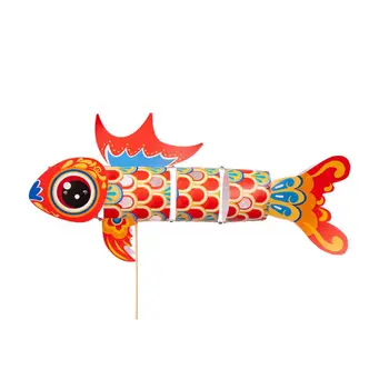 Украшение Фонаря для Праздничного случая Бумажные Фонарики Ручной Работы в Китайском Стиле Lucky Fish Koi-дизайн рыбы для Фестиваля Середины осени Новый